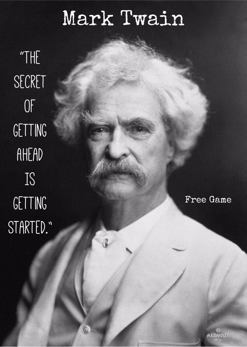 freegame103's tweet photo. Mark Twain- the secret of getting ahead #marktwain #thesecret #starttoday #motivation #inspiration #MotivationalQuotes #InspirationalQuotes #freegame #blackandwhite #author #poet #philosophy #american #Entrepreneur #humorist #author #writer #read #books #learn https://t.co/30TMh0rE2a