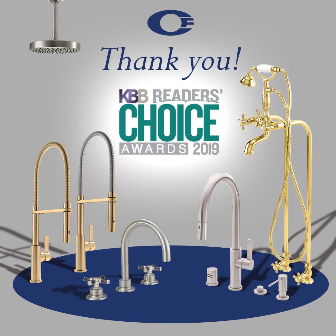 calfaucets's tweet photo. We won in 4 categories in @KBBconnect 2019 Reader's Choice Awards. Thank you! https://t.co/Z2mbtCDvjA https://t.co/7FIZSXCY1A