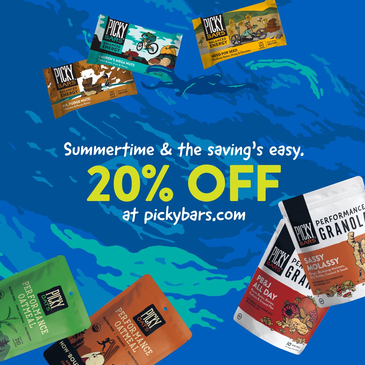 laurenfleshman's tweet photo. So I did a #FounderFail and never shared the info about our annual summer sale at @PickyBars that ended yesterday. So...use the code βLaurenMissedTheSaleβ to save 20% sitewide today only! Please stock up on some bars, oats, granola, or join the Picky Club! https://t.co/bMjXAuyfRi https://t.co/bAnvdmU5oz