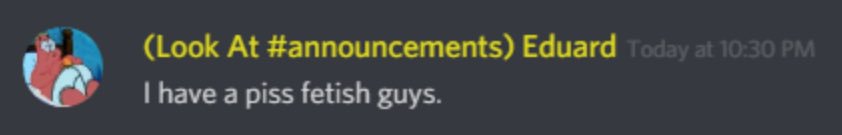 ShitDiscordSays's tweet image. Quite an important announcement (via @666chaoss666)