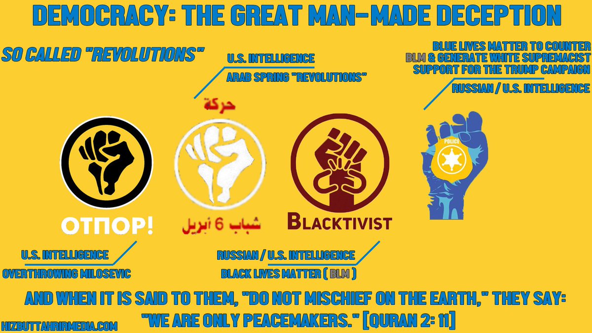 Hizbuttahrir_HT's tweet photo. #DemocraticDebate #democracy so called #Revolution #Ummah #Deen #Islam https://t.co/h4mWU2GyTW
