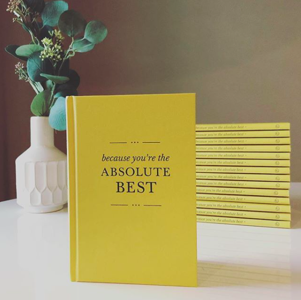 VelvetCrate's tweet photo. "Because You're The Absolute Best" gift book is filled with humor, wit, and bighearted affection. https://t.co/3WGuklquHX https://t.co/f3W21wXIIW