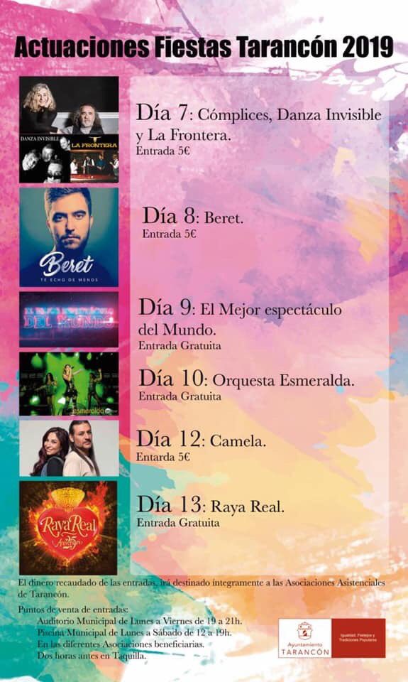 📣📣📣IMPORTANTE!!! 
En los próximos días daremos a conocer el día en el que se podrán a la venta las entradas para los conciertos de las fiestas.