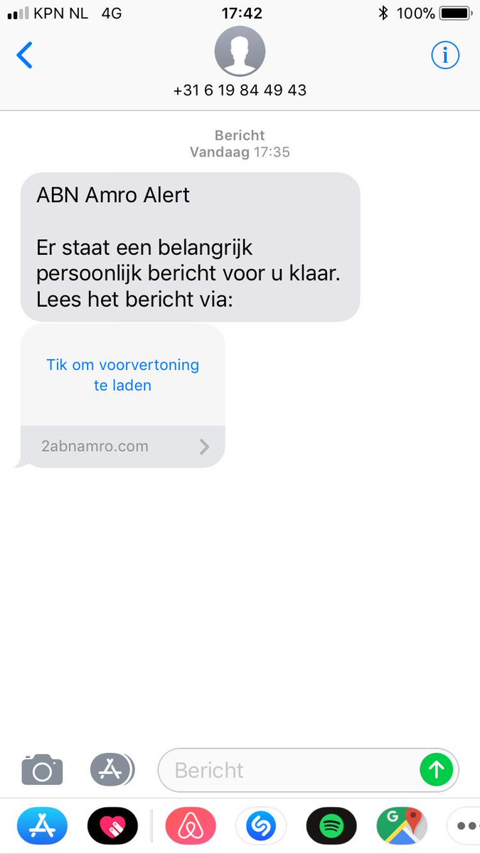 LRSchuitemaker's tweet photo. @ABNAMRO Komt deze echt van jullie of kan ik beter niet klikken? Heb geen bankrekening bij jullie... Dank alvast! https://t.co/YtFWo1FW0S