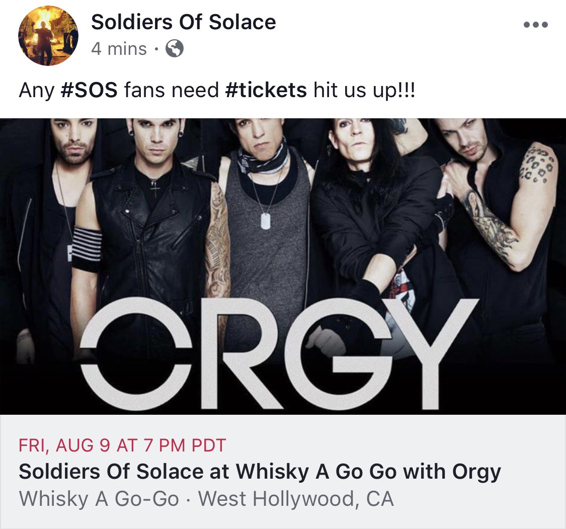 OptimistCT203's tweet photo. #SOS our first time in #Hollywood @whiskyagogobr @OrgyBand #California https://t.co/HOrf7bCug5