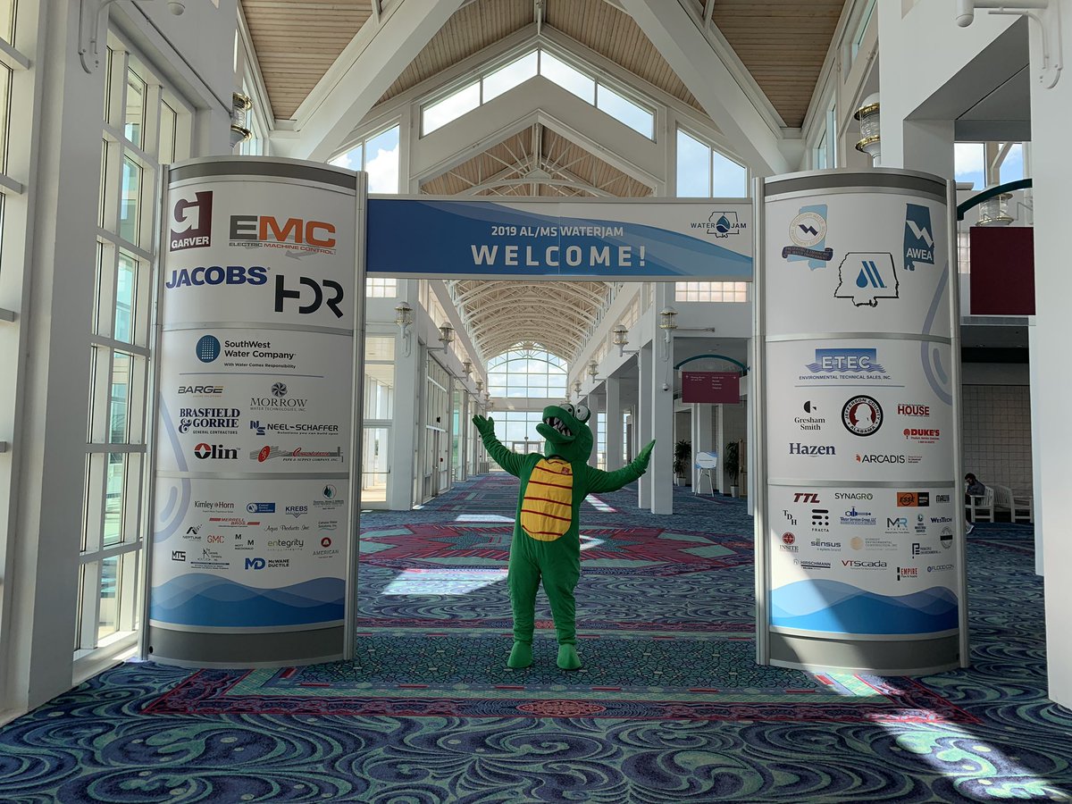 Niles our <a href="/WEForg/">Water Environment Federation</a> mascot, has been enjoying the #almswaterjam so far. If you see him, say hi!