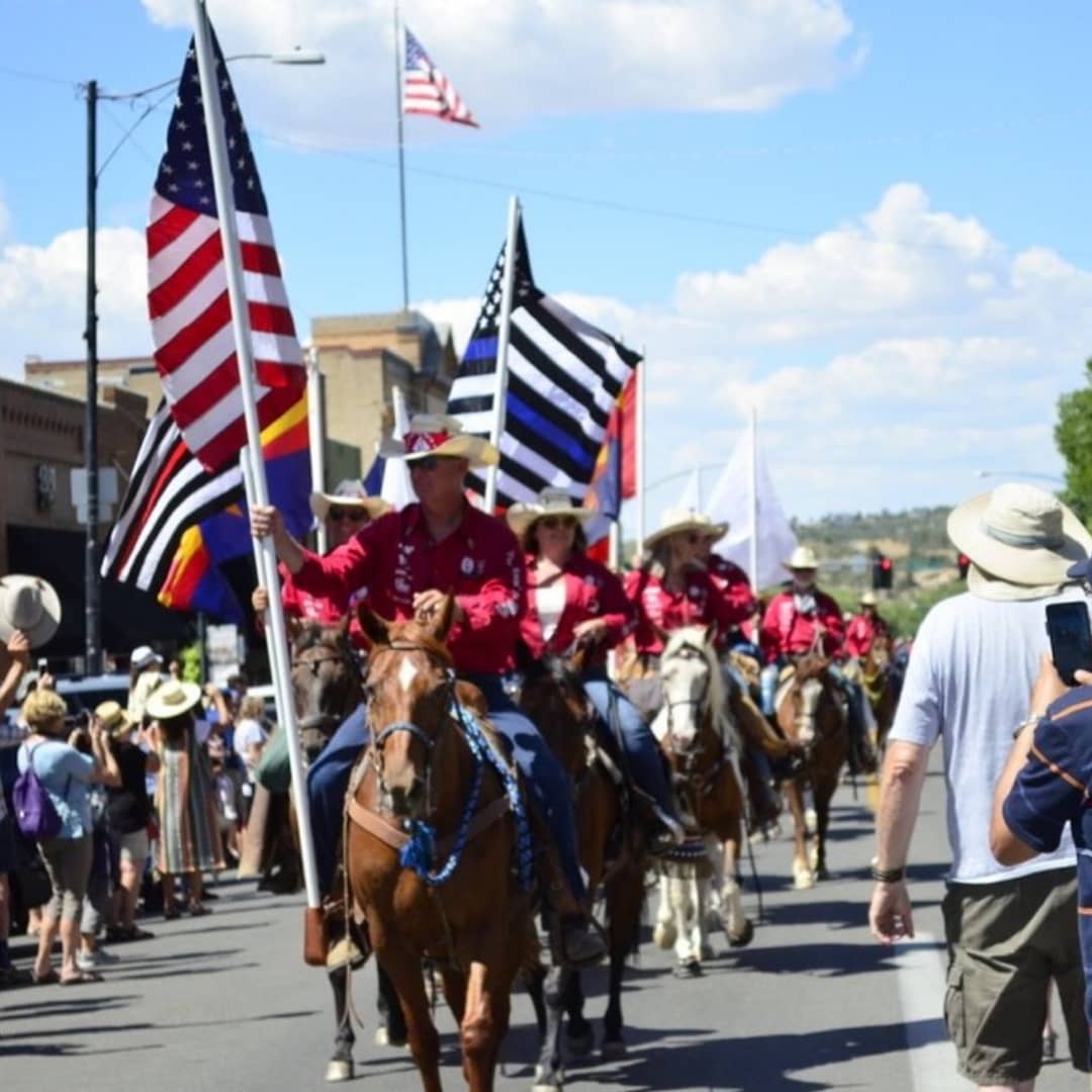 PrescottPD's tweet photo. We're so proud of our ACO Supv., Shannon, who had the opportunity of partaking in a fundraiser this past wknd. This awesome event raised money for the Yavapai College Education Scholarship for Vets and their Families. Go Shannon! 
#ThinBlueLine #PrescottPD #NationalDayoftheCowboy https://t.co/RE2tGx6Y9j