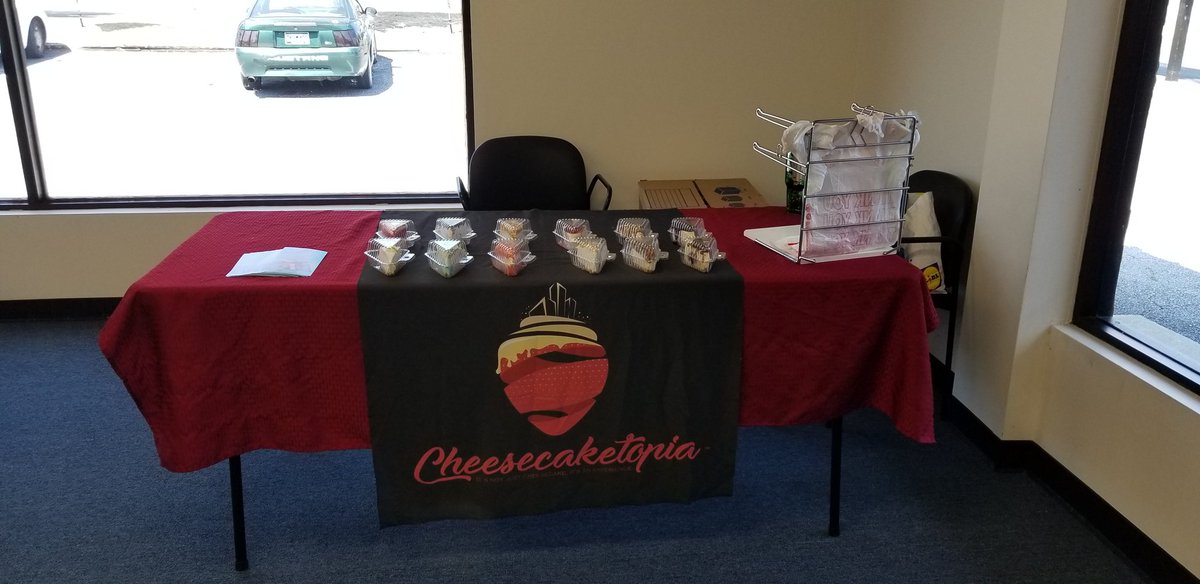 Cheesecaketopia is in the building today until 3 today with lots of deliciousness waiting on you!! #TMXFamily  <a href="/celliott411/">Christopher Elliott</a> <a href="/BruceCantrell6/">bruce cantrell</a>