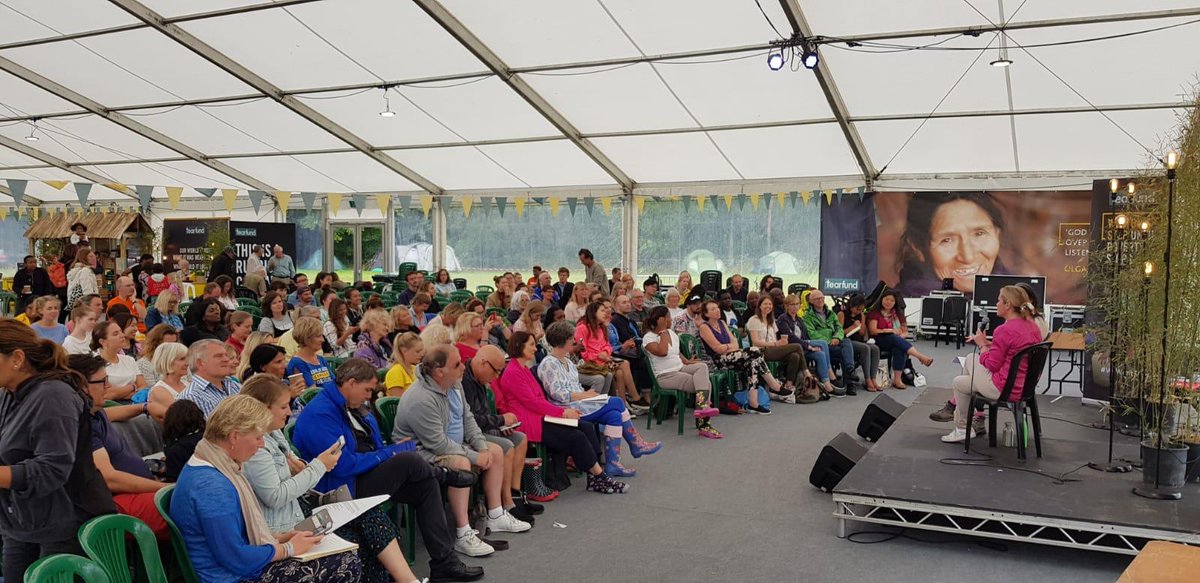 Tearfund's tweet photo. Great to have Tearfund ambassador @LizEarleMe join @RuthValerio at @htbfocus. Liz has been sharing her insights on leadership, entrepreneurship, plastic-less living and what drives her to make a positive difference in the workplace and beyond. #FocusIsFamily https://t.co/fbWI62rsvw