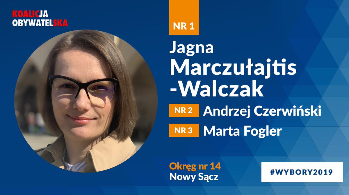 Liderzy listy #KoalicjaObywatelska w okręgu nr 14 w wyborach do Sejmu ✌️🇵🇱 Zobaczcie! 👇

<a href="/JagnaMarczulajt/">Jagna Marczułajtis-Walczak</a> <a href="/poselczerwinski/">Andrzej Czerwiński</a>