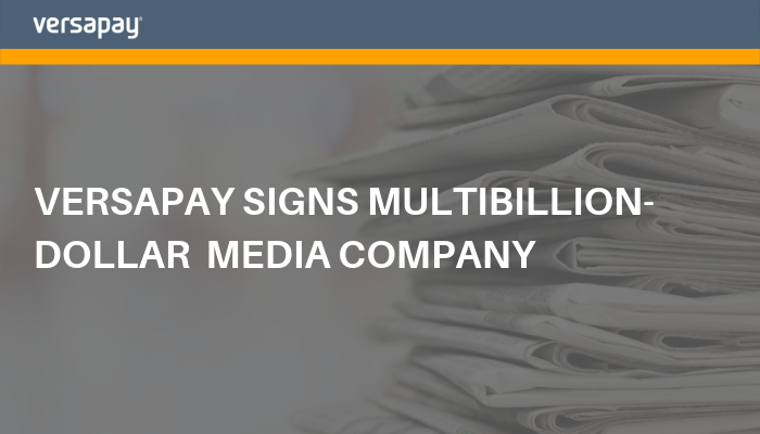 Versapay's tweet photo. VersaPay is happy to announce the signing of a multibillion-dollar media company!
"We are excited to work alongside this new client, a major player in the US media market."
Full Press Release: https://t.co/YOLRTJsGI7
#digitaltransformation #invoicetocash https://t.co/JAZkTIZIbf