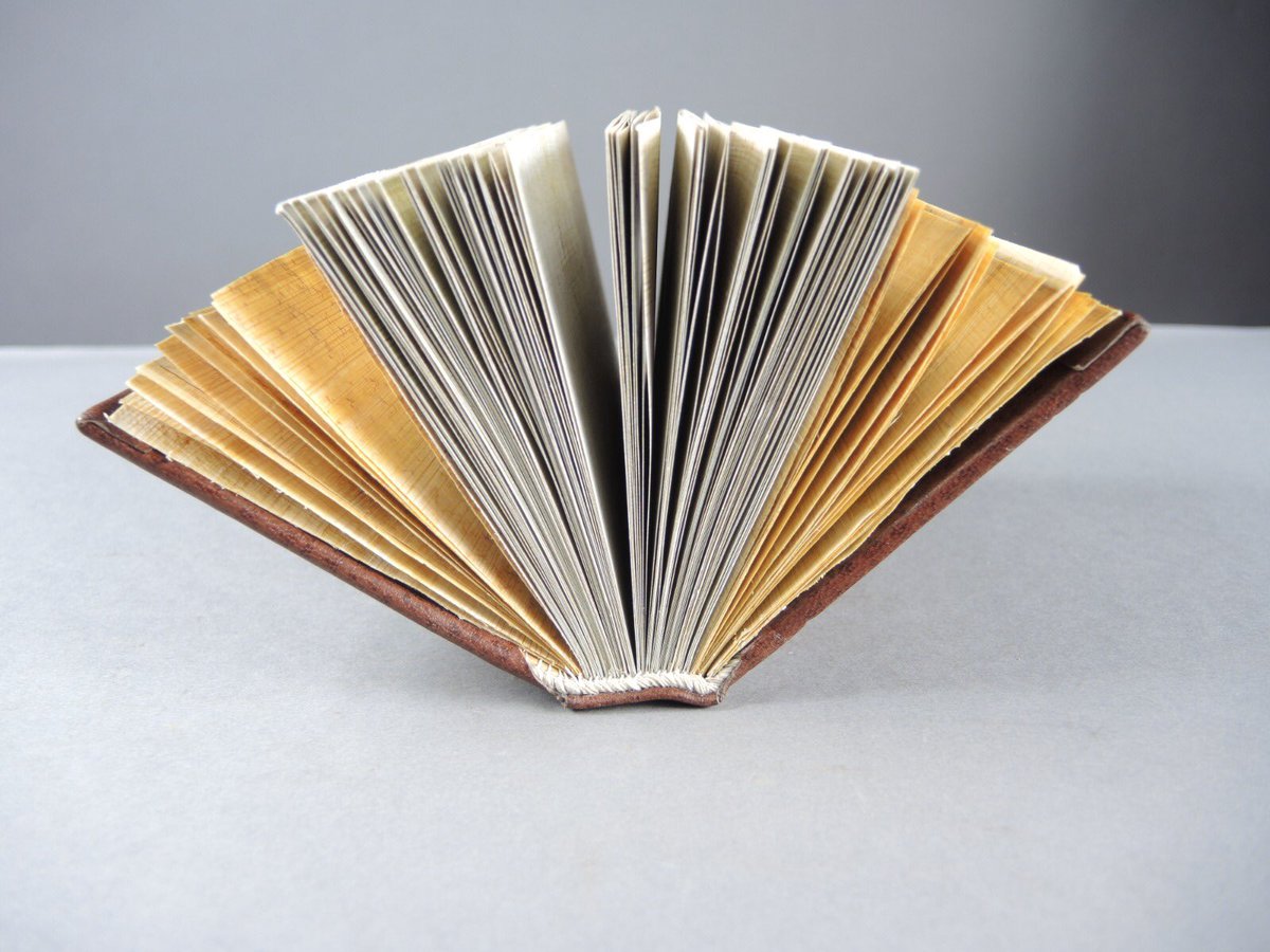 PothiSeva's tweet photo. ||#BabaShaamSinghScholarship 2019|| Week 4 &amp; 5: Surjit Singh spent time at #PothiSeva building models of bindings based on various historic bindings; Coptic bindings, Islamicate bindings, Gurmukhi Pothi Sahibs etc. in order to to explore how book structure effects movement. https://t.co/CnrV3qv1xu