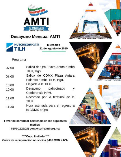 GrupoT21's tweet photo. #T21Recomienda: El próximo 21 de agosto, @AMTIMexico te invita al desayuno y recorrido por la #TILH. ¡No te quedes fuera!

#GrupoT21 #20Años #AniversarioT21 #YoSoy21JóvenesT21 @Beto_Vargas https://t.co/sNbwQ44e89