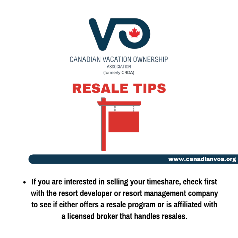 CVOA and our American counter-part, ARDA, have put together information to help you navigate through the timeshare resale process. Visit our link to get the full list and other great resources: canadianvoa.org/resale_tips.sh… …

#CVOA #TimeshareResale #ResaleTips