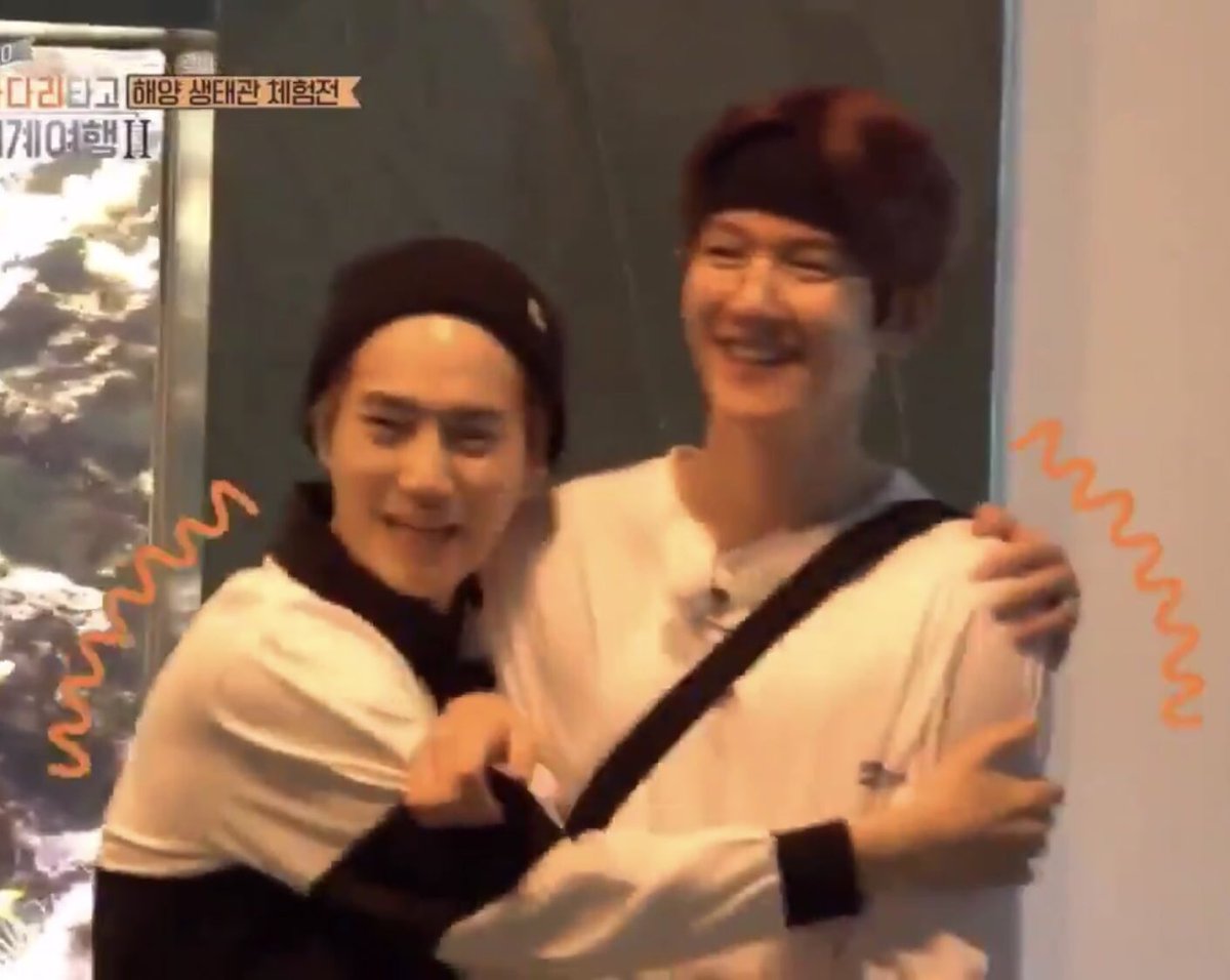 we love to see baekhyun bring out the clinginess in junmyeon 