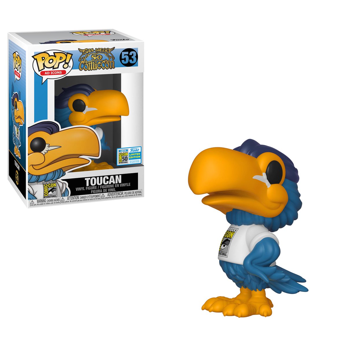 OriginalFunko's tweet photo. RT &amp; follow @OriginalFunko for a chance to win a Funko x SDCC Exclusive Toucan Mascot Prize Pack! #SDCC #FunkoSDCC #SDCC50 #SDCC2019 https://t.co/qhImNTKRdo