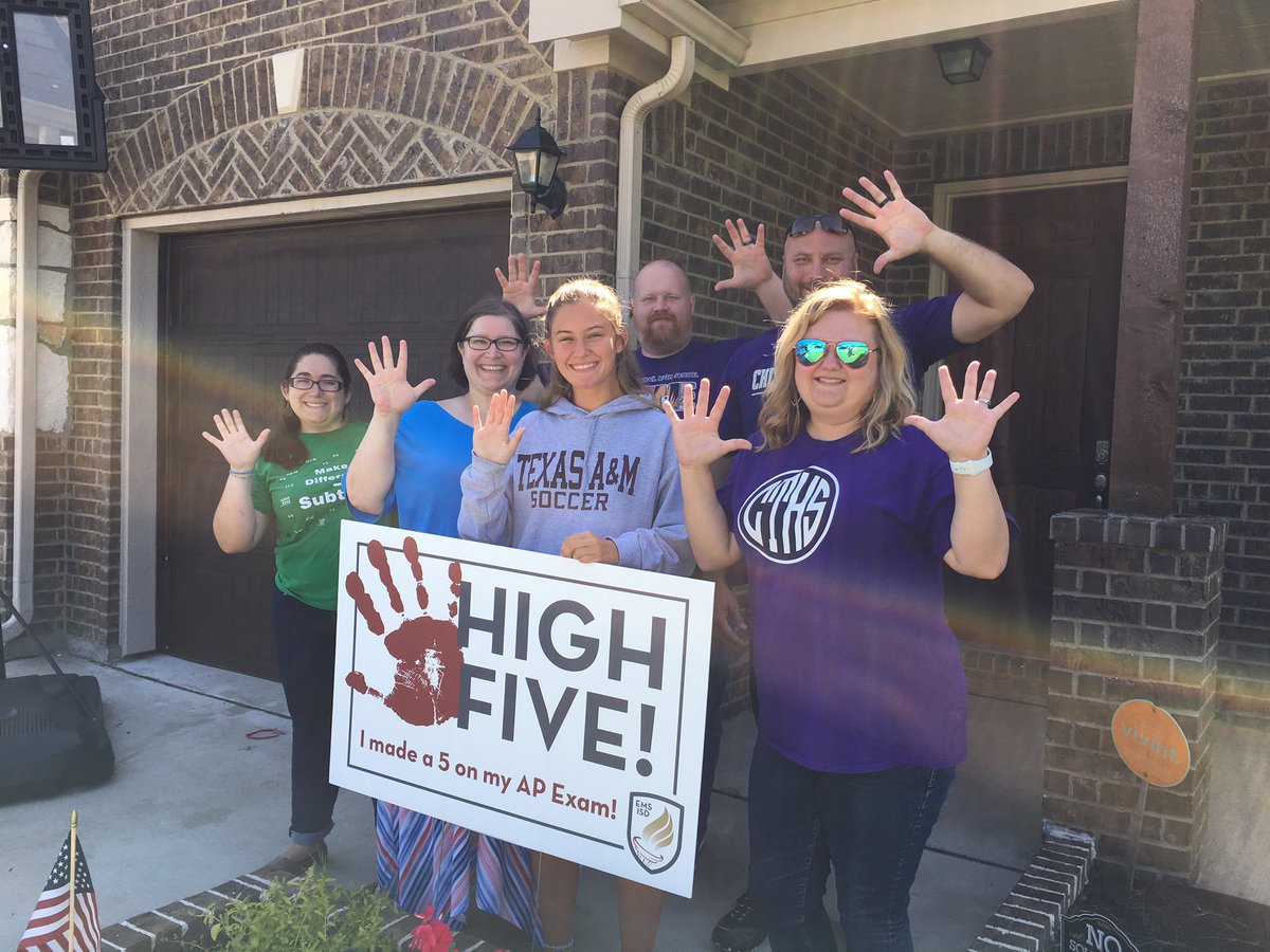 We have more to celebrate today with our High 5 AP students <a href="/EMSISD/">EMS ISD</a> <a href="/ChisholmTrailHS/">CTHS</a>
