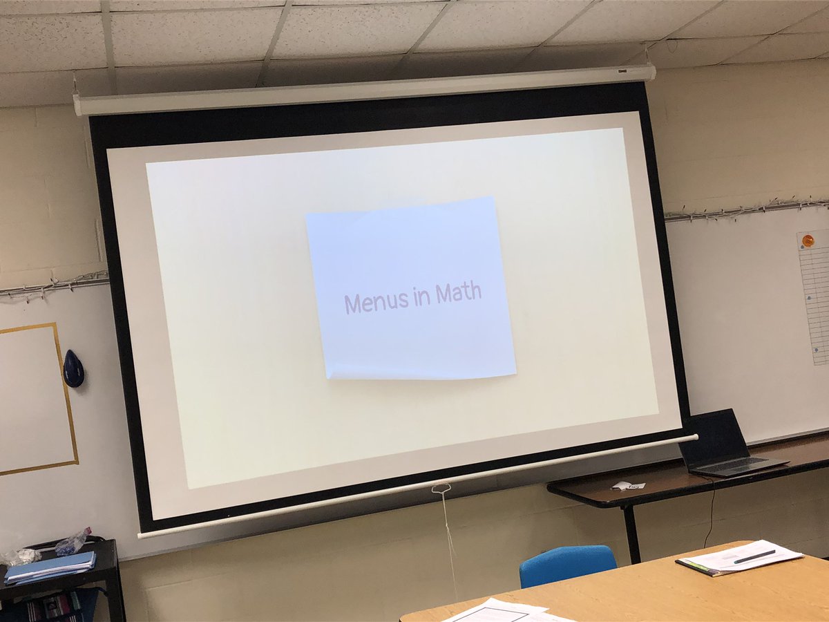 Kathy_Kober_EdD's tweet photo. Menus in Math PD this morning!! Love teachers sharing their experience and knowledge! ๐#HaysMath @HaysContCoord https://t.co/EN1uFjzTdV