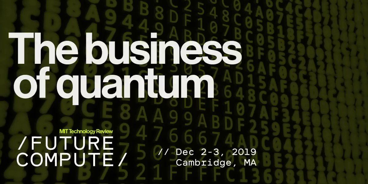 Learn from MIT about the business of quantum at this exciting event coming in December.

buff.ly/30Zv7jd