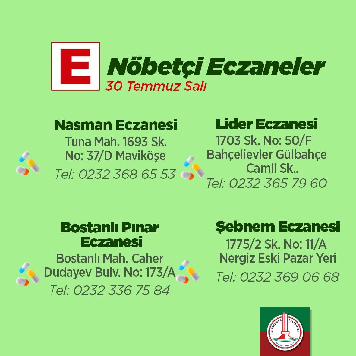 #NöbetçiEczane