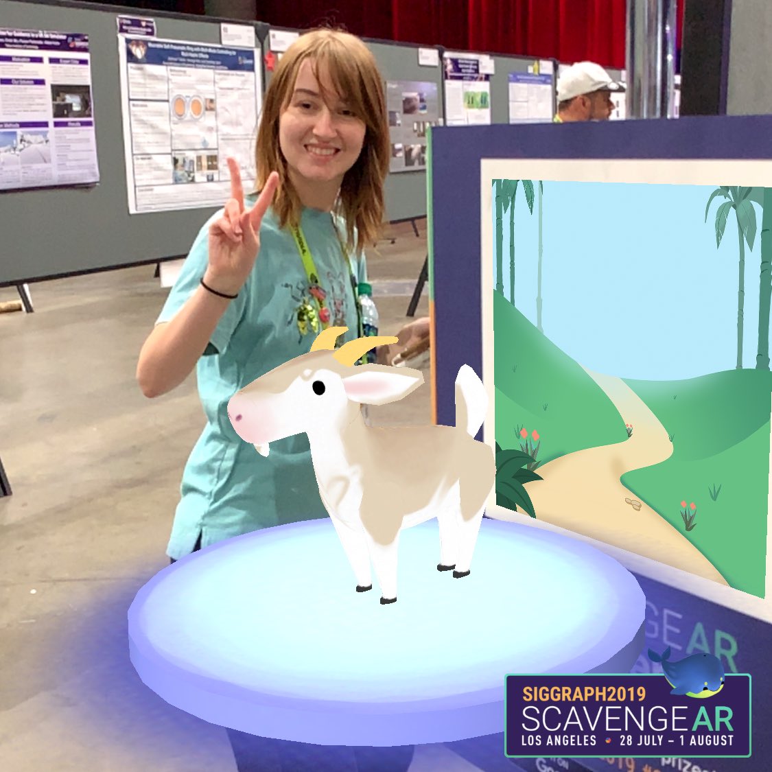 RyanBarryCG's tweet photo. Found a Sigglet with @fishoilcapsule !#siggraph2019 #sigglets #AR https://t.co/NP7vWofgUB