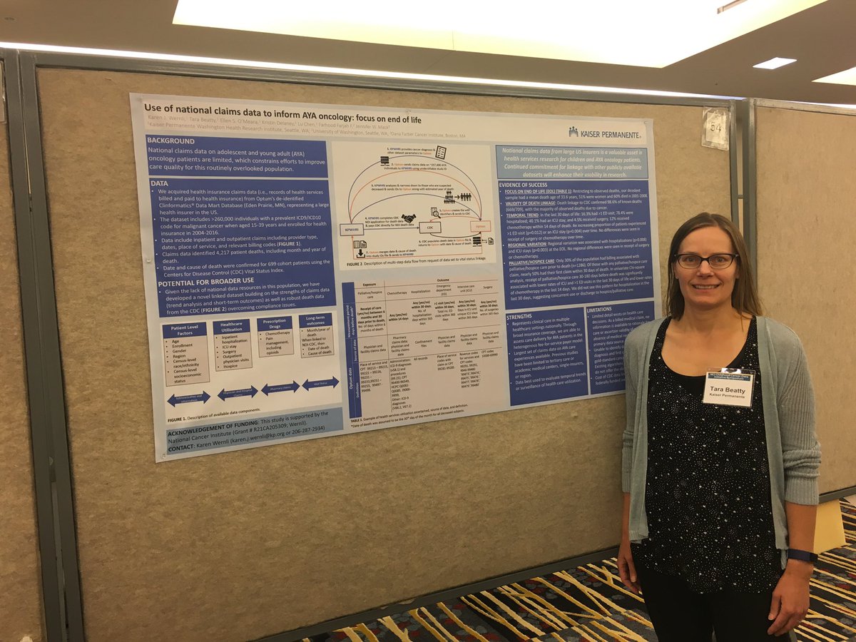 Check out #54 on complex data linkage with public data with payer claims in #ayacancer end of life care @KPWaResearch @theNCI #Data4ChildhoodCancer