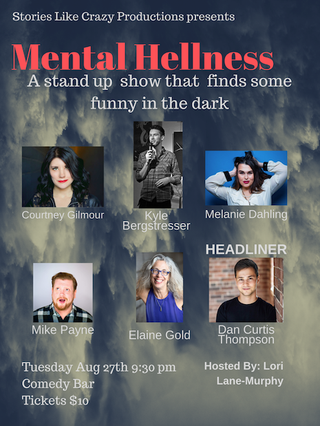 StoryLikeCrazy's tweet image. Come to our latest event: A stand up show that finds humour in the dark comedybar.ca/show.php?Event… hosted by our own @lorilanemurphy #comedyTO #mentalhealth