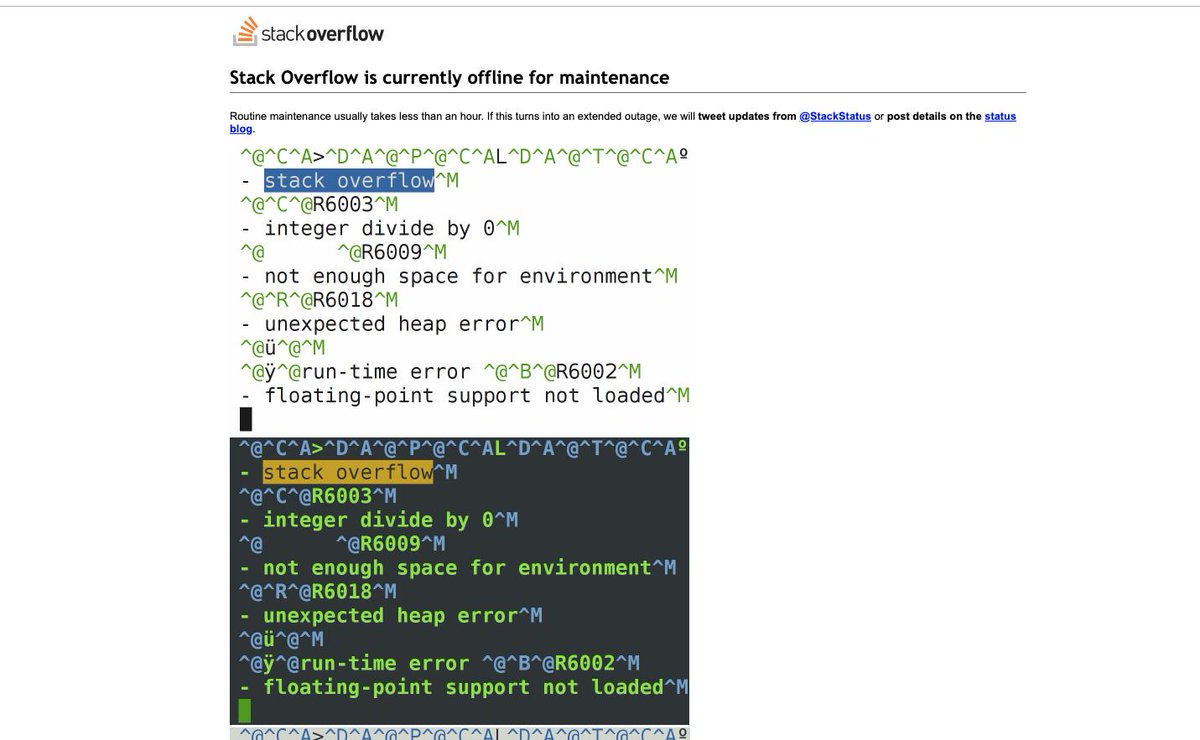 gearoidmaguire's tweet image. #stackoverflowdown how will I work, help me please @StackOverflow