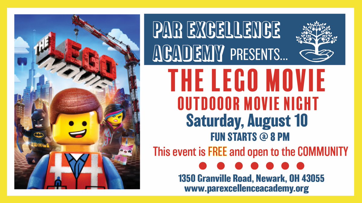 ParExAcademy's tweet photo. Join us for this fun, FREE outdoor movie night!  It'll be AWESOME! https://t.co/JwiuYzZlxP