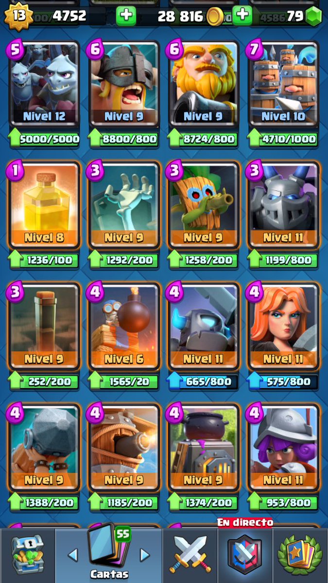 VENDO CUENTA DE CLASH ROYALE 🔵URGE SU VENTA!! 🔵su precio es de 500$mxn o 25USD, más tratos vía MD