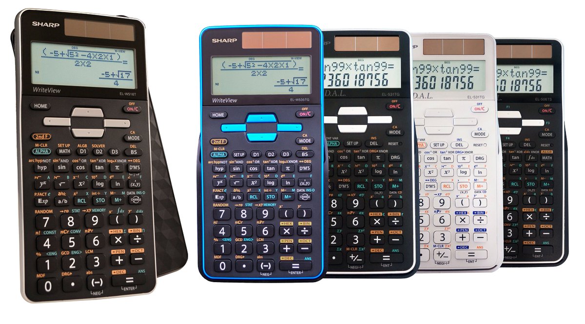 SharpCalcs's tweet photo. Are you ready for Back to School? Shop Sharp scientific calculators to be prepared for junior high and high school math courses: https://t.co/M4LbommmkE https://t.co/nssjxZRZKY