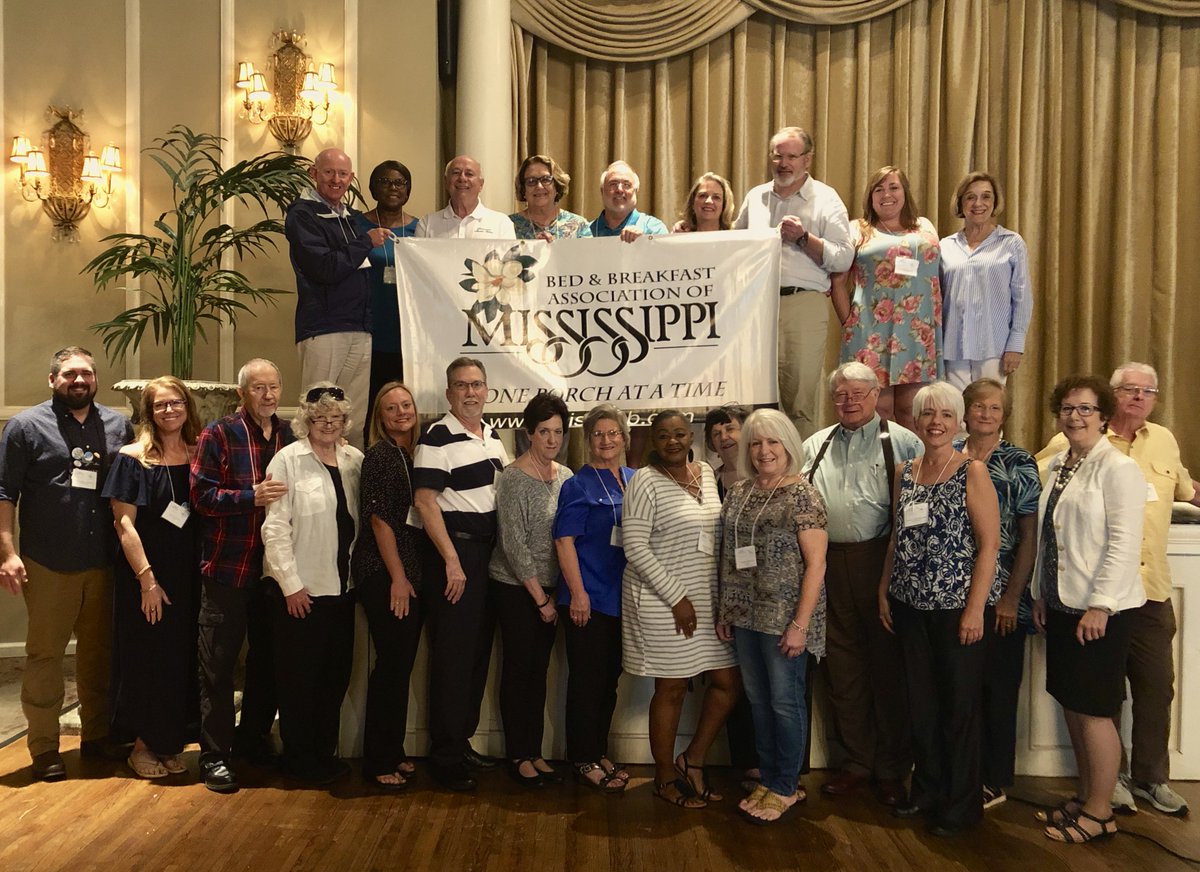Another great year with these wonderful innkeepers at the Bed and Breakfast Association of Mississippi Conference in Jackson. Thank you for your continued support of our industry in the beautiful state of Mississippi! #visitmississippi #thesecretcoast #bedandbreakfast