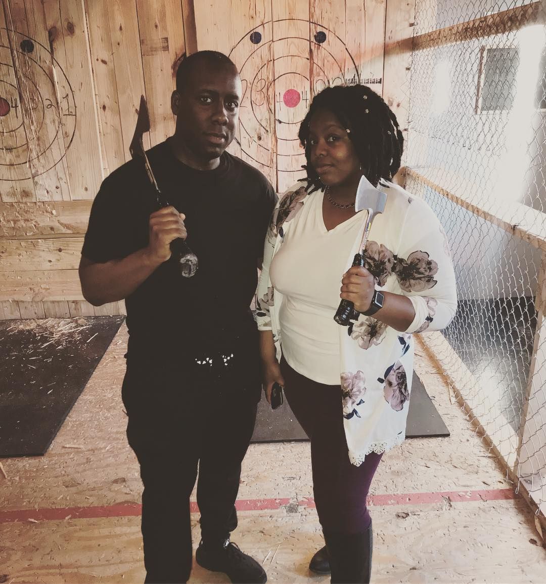 AxeThrowingAtl's tweet photo. The couple that slays together, stays together! #zombieready https://t.co/IbgsK5llY1