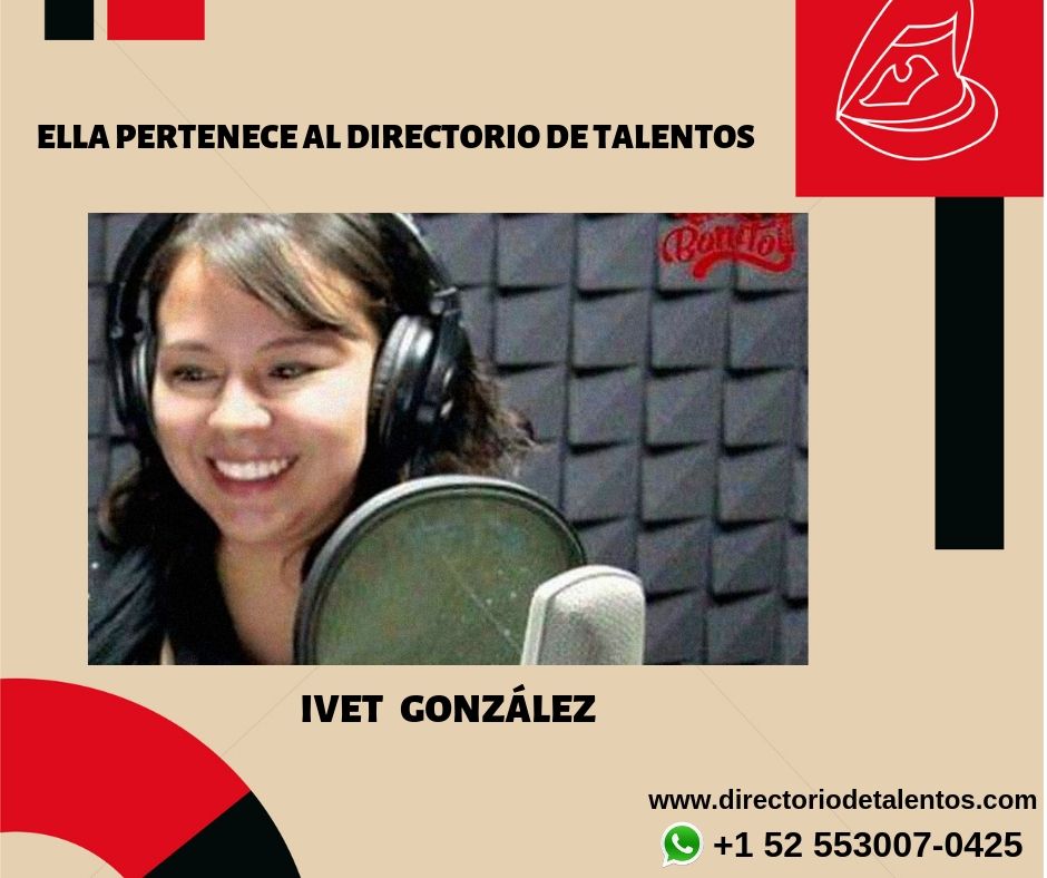 DDTALENTOS's tweet photo. #DirectoriodeTalentos #LocutoresComerciales #LocutoresConPasion #VO #VoiceTalent #VoiceOvers
IVET GONZALEZ https://t.co/36w5wj8chQ