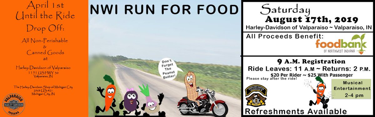 HDvalparaiso's tweet photo. #hdvalpo #foodbankofnwi #nwindiana #feedthehungry #local #harleylovers #motorcycle #livetoride #bikers #harleydavidson #bikelife #harleylife #hdnation #harleydavidsonofinstagram #loveharley #livefreeridefree #harleystyle #letsride #hdmc #shopharleydavidson #harleylovers https://t.co/Ajequ88wvE