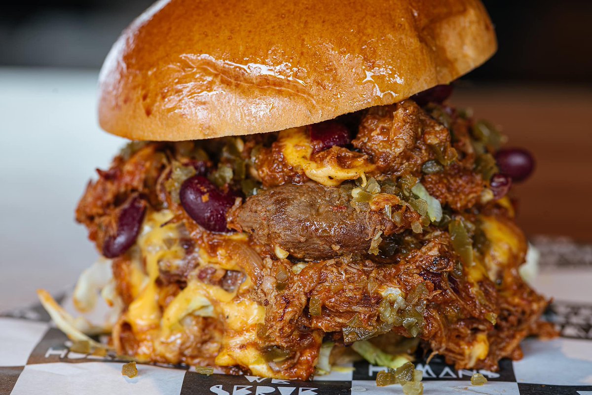 This beast won Best Burger In Britain. It’s called the End Of Democracy and it consists of a beef patty, cheese, beef chuck &amp; pork shoulder chilli-con-carne and jalapeños. It’s also available 7 days a week so come and try it for yourself