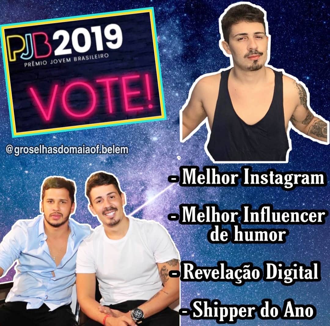 groselhasdmaia's tweet photo. Meus amores ainda tá valendo a votação do prêmio Jovem Brasileiro. E os nossos divos passaram pra 3° fase como vcs sabem né! Então vamos continuar votando👩‍💻👨‍💻 👏👏

https://t.co/hSzGkWUEb2
 o link vai lá ☝️👆 

#carlinhosmaia #carlu #pjb2019 #prêmiojovembrasileiro https://t.co/YvBDYH9gcr