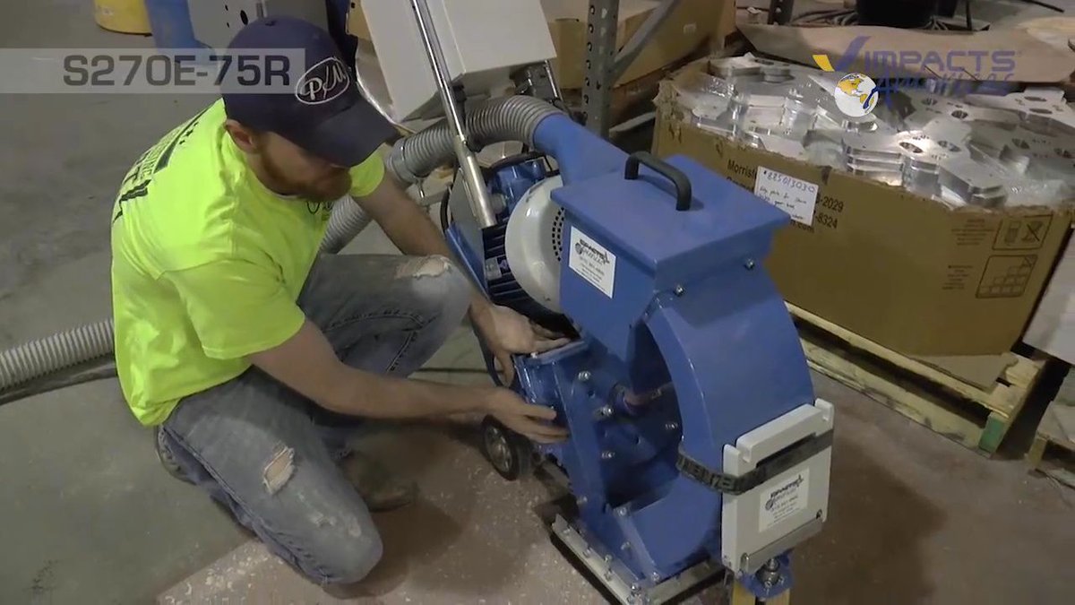 S270-75R shot blaster - easy to operate due to its tricycle wheel design and forward propulsion  buff.ly/2soptXZ #shotblaster #surfaceprep