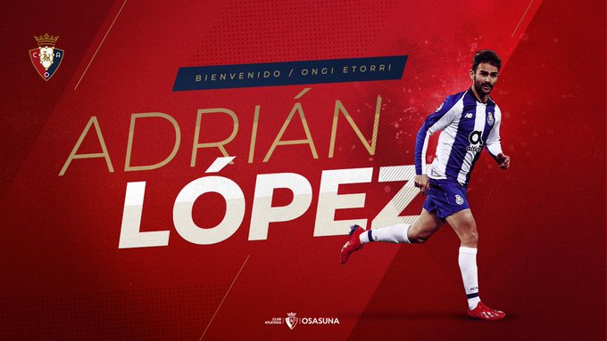 Adrián López, nuevo jugador de Osasuna (Foto: ATO).