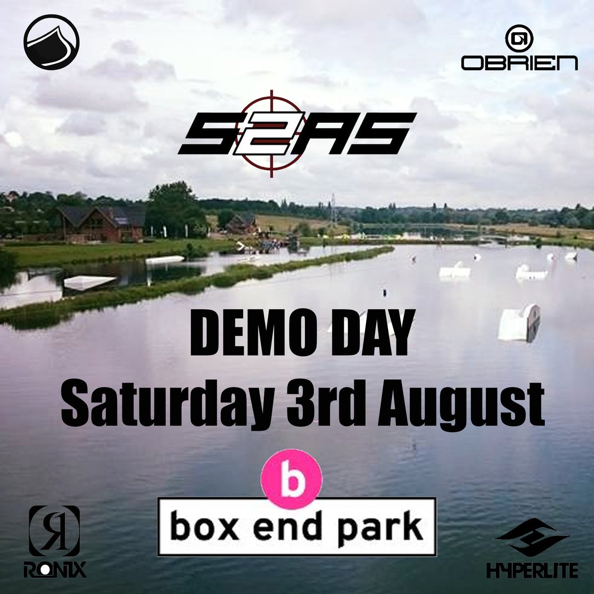 Come see us @BoxEndPark this Saturday for a S2AS Demo Day! Loads of different boards available to try from #ronixwake #hyperlite #liquidforce #obrien hope to see you there!