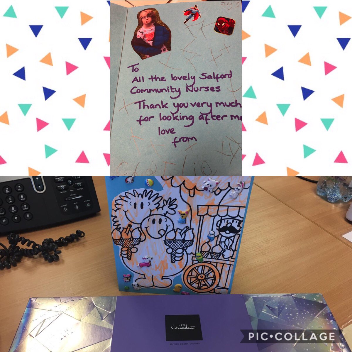 SalfordCCN's tweet photo. Always nice to get some lovely feedback, and we will definitely enjoy the chocolates #ccnsuperstars #teamrewards #wehavethebestjob https://t.co/Tds1pyT6ah