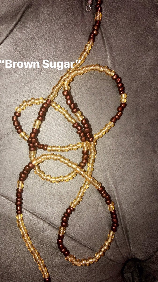 Puddlemami's tweet photo. Introducing β#BrownSugarβπ« I like to think this Classic set was made for the Golden Goddesses π #waistbeads #bracelets #anklets #morethananaccessory #gettoknowyourself π« #LustLink https://t.co/XDdpQLPLEo
