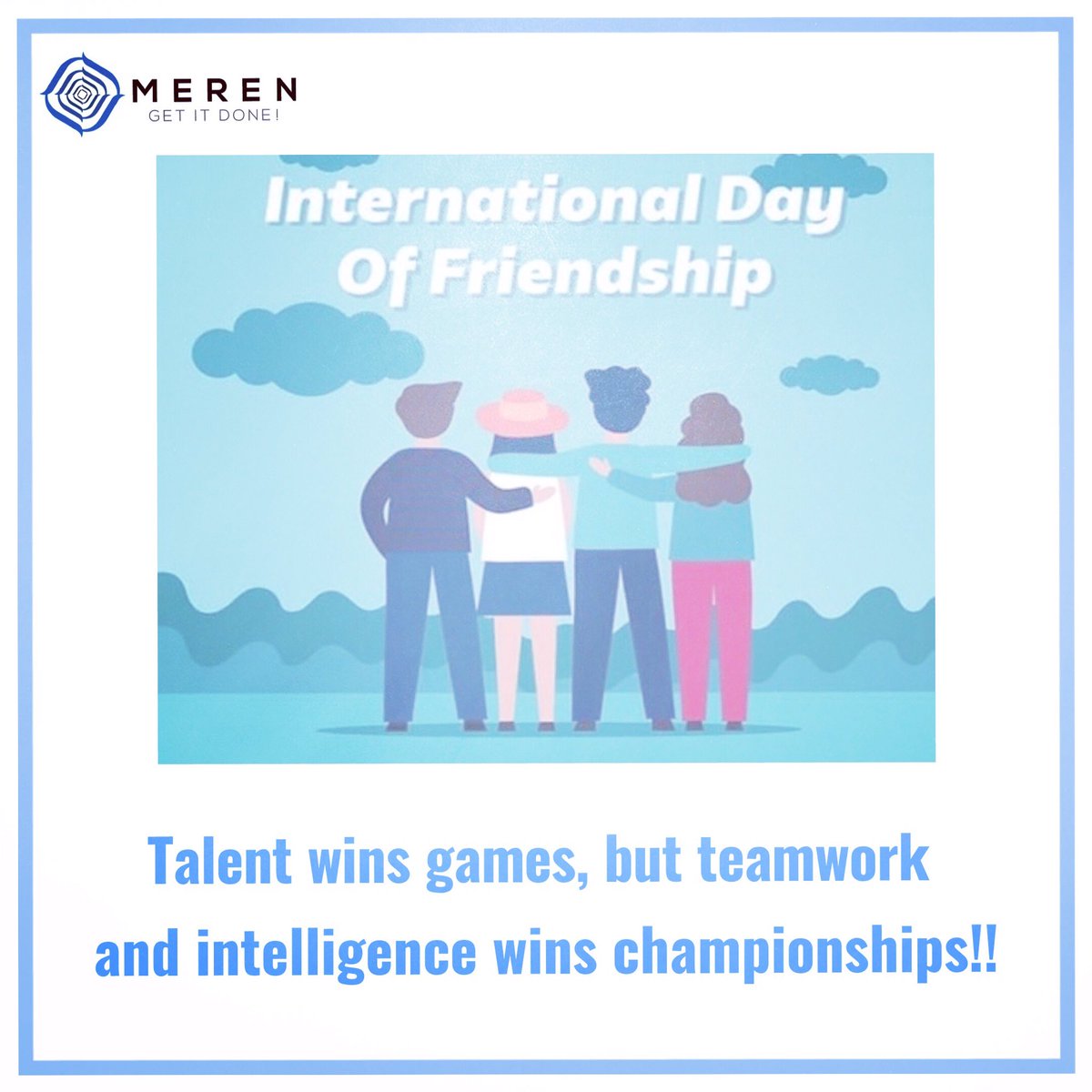 merenkw's tweet photo. Happy international friendship day!! #FriendshipDay #InternationalFriendshipDay #meren #myso #comingsoon #staytuned #teamwork. #intelligence #wins #teamworkmakesthedreamwork https://t.co/3RY4S0lIwb