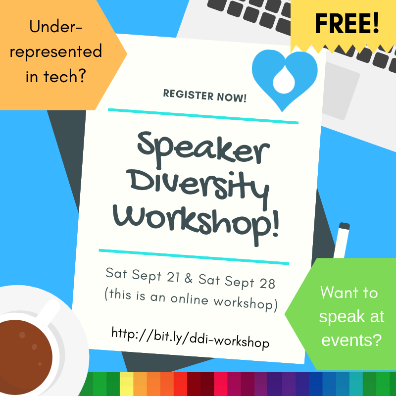drupaldiversity's tweet photo. Hey #Drupal folks! 📣 Are you an underrepresented person in tech? Have you ever thought about speaking at an event?

Register for our online, hands-on Speaker Diversity Workshop and you'll be ready to start speaking! No experience needed. 

https://t.co/rIwPVn1xeM https://t.co/poTvuPca8y