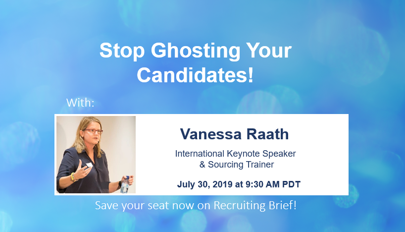 Meet_MyAlly's tweet photo. [Live] Ghosting goes both ways - it's up to #recruiters to be better to stop the ghosting epidemic! "There's no room for complacency" - @Van_Raath. 

Thanks for the informative webinar! #CandidateExperience https://t.co/VRY61J847K