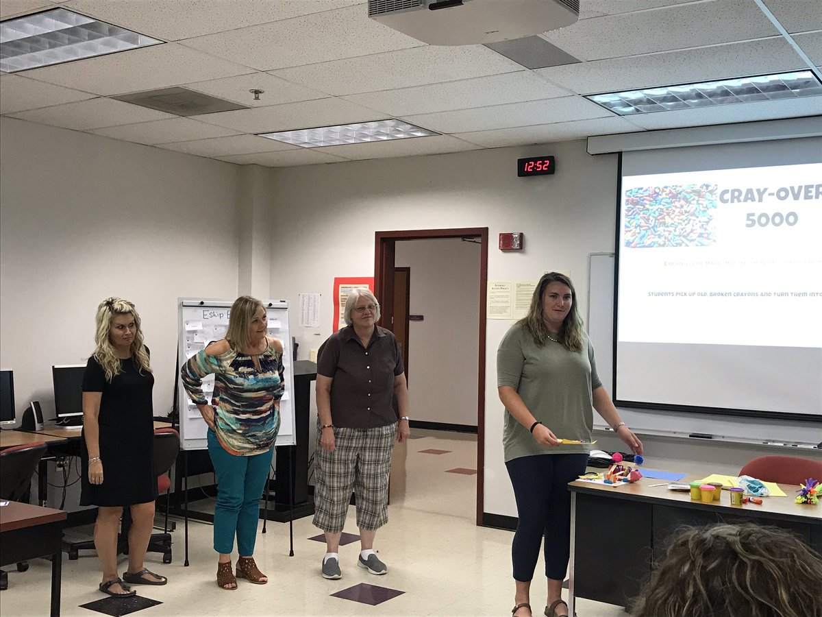 entretalk's tweet photo. This afternoon’s invention activity was a blast! Teachers identified and developed a prototype to solve the problem. #EntreEdPD @EdVGroup @NACCE @NCRDorg @MECCVa https://t.co/Lf95cZaV0R