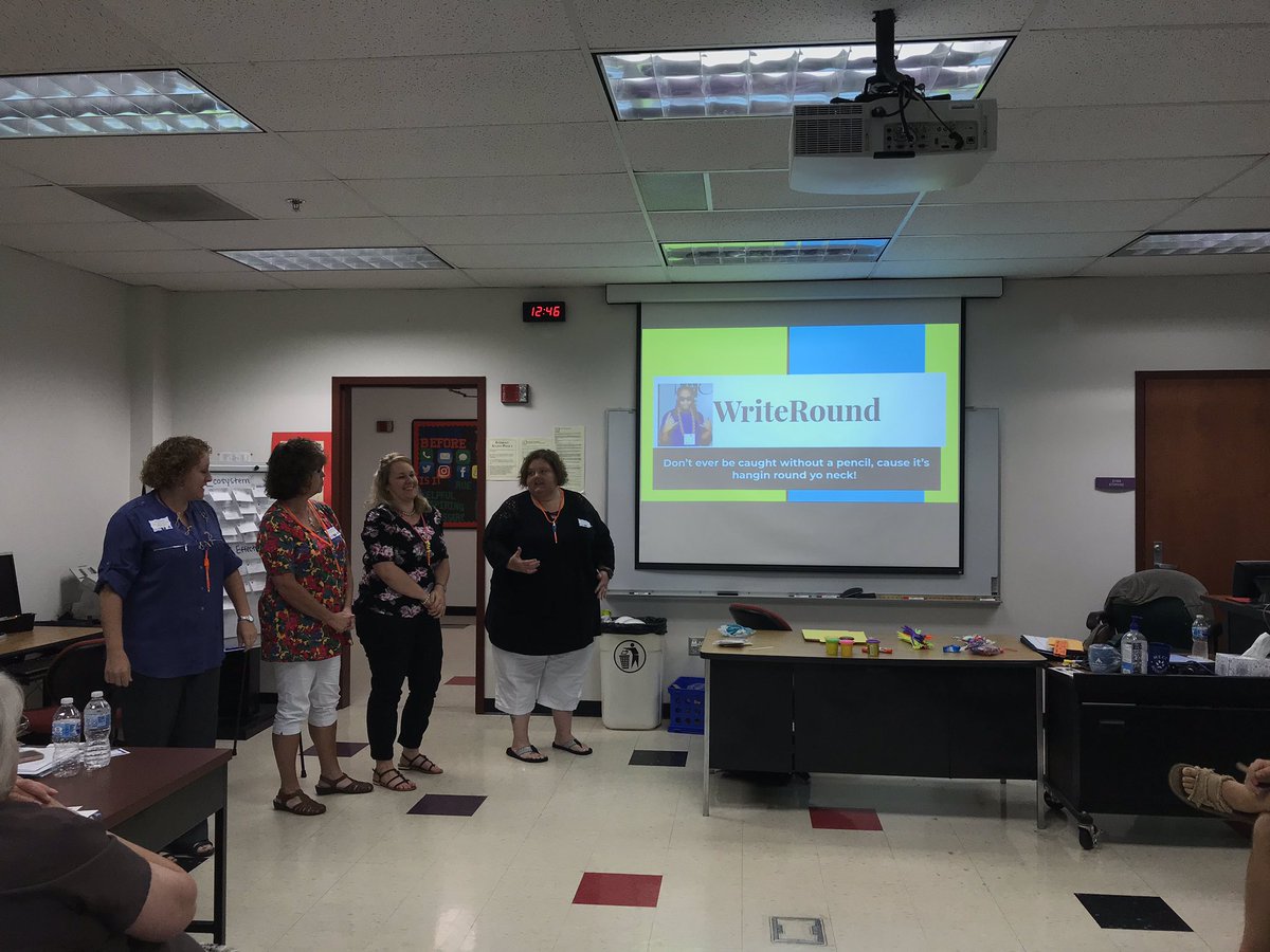 entretalk's tweet photo. This afternoon’s invention activity was a blast! Teachers identified and developed a prototype to solve the problem. #EntreEdPD @EdVGroup @NACCE @NCRDorg @MECCVa https://t.co/Lf95cZaV0R
