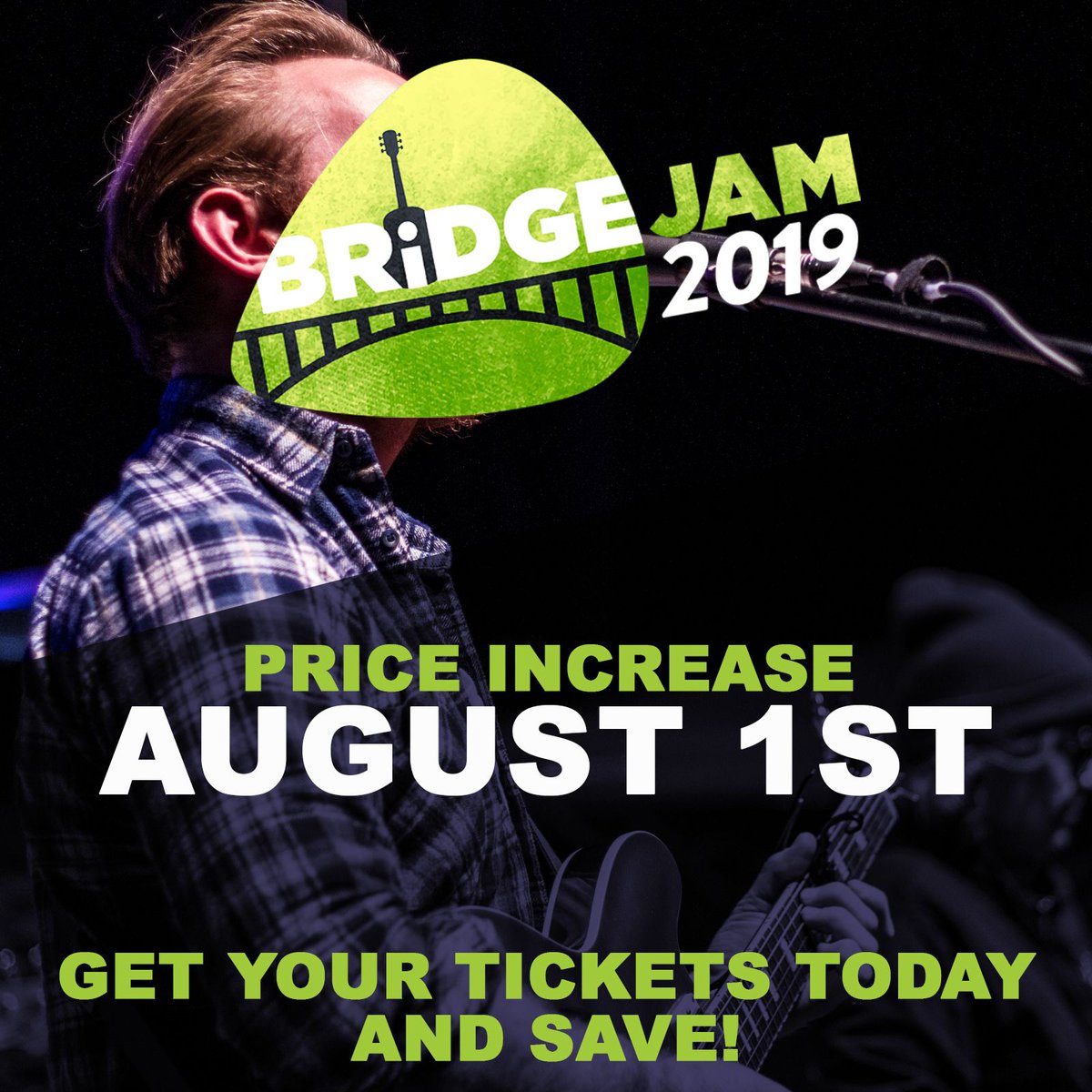 Get your tickets while the gettin’s good!  You have ‘til Wednesday night to get the bargain price on the Bridge Jam party, and this year’s party is gonna be one for the books!

Tickets --> buff.ly/2JZ8kyB