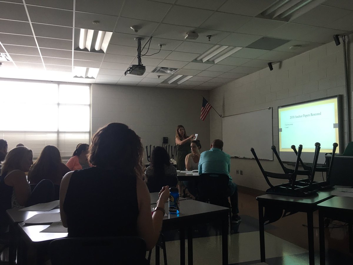 Great discussion is happening as ELA teachers examine the AP Lang and Comp changes. #KCSDLD