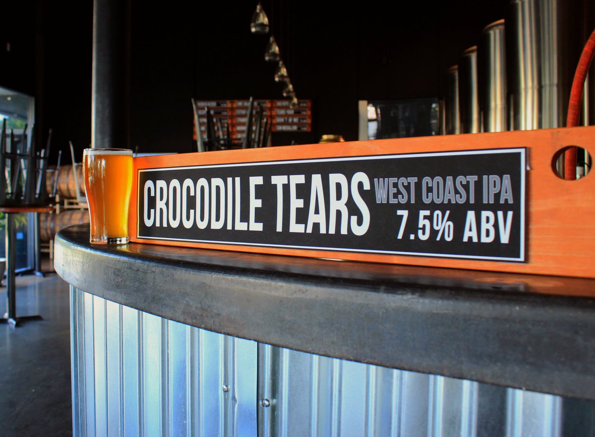 cjbrewing's tweet photo. Check out our newest IPA, Crocodile Tears 🐊 😭 West Coast IPA. Brewed and dry hopped with Amarillo, Hallertau Blanc, &amp; Mandarina Bavaria hops. Open @ 3pm today
.
.#crocodiletears 
#westcoast #westcoastipa #concretejunglebrewingproject #funkyfunexperimentalsometimestraditional https://t.co/wOqqS3fejD